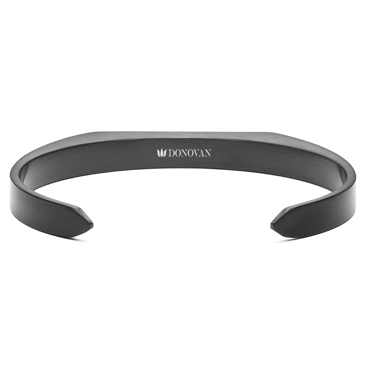 Mens black metal cuff bracelet discount