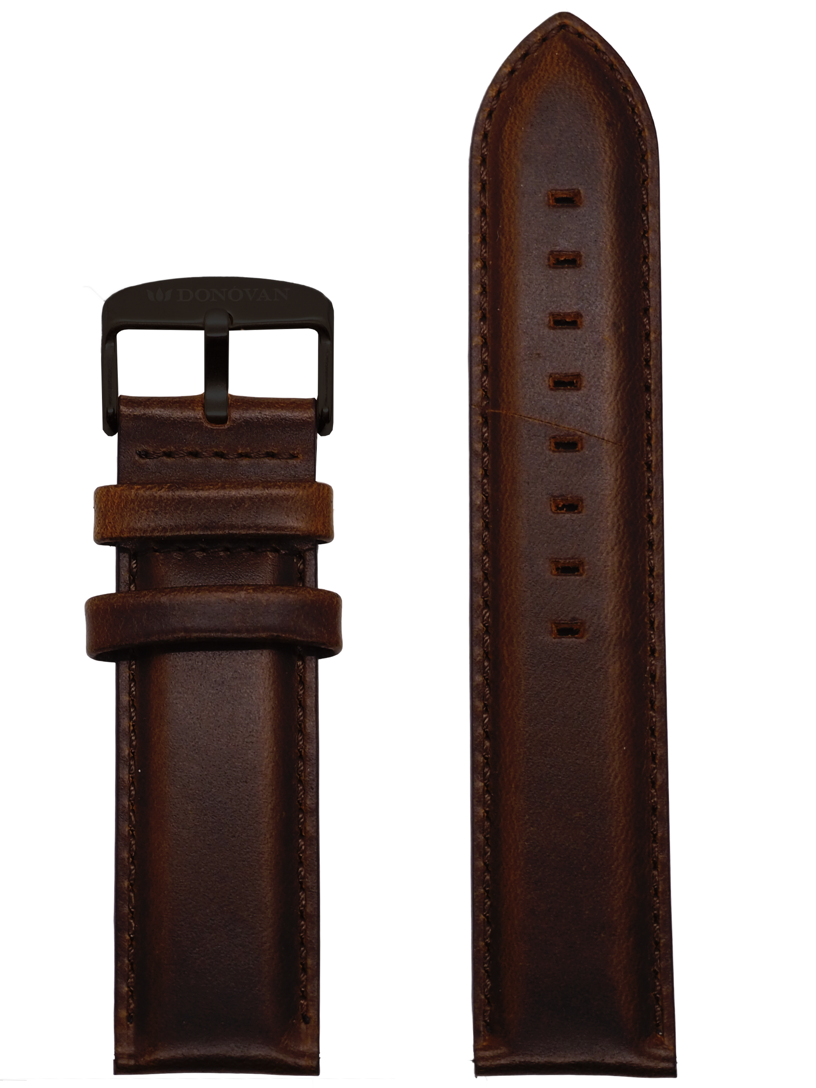 Brown 22 mm - Leather, Black Clasp