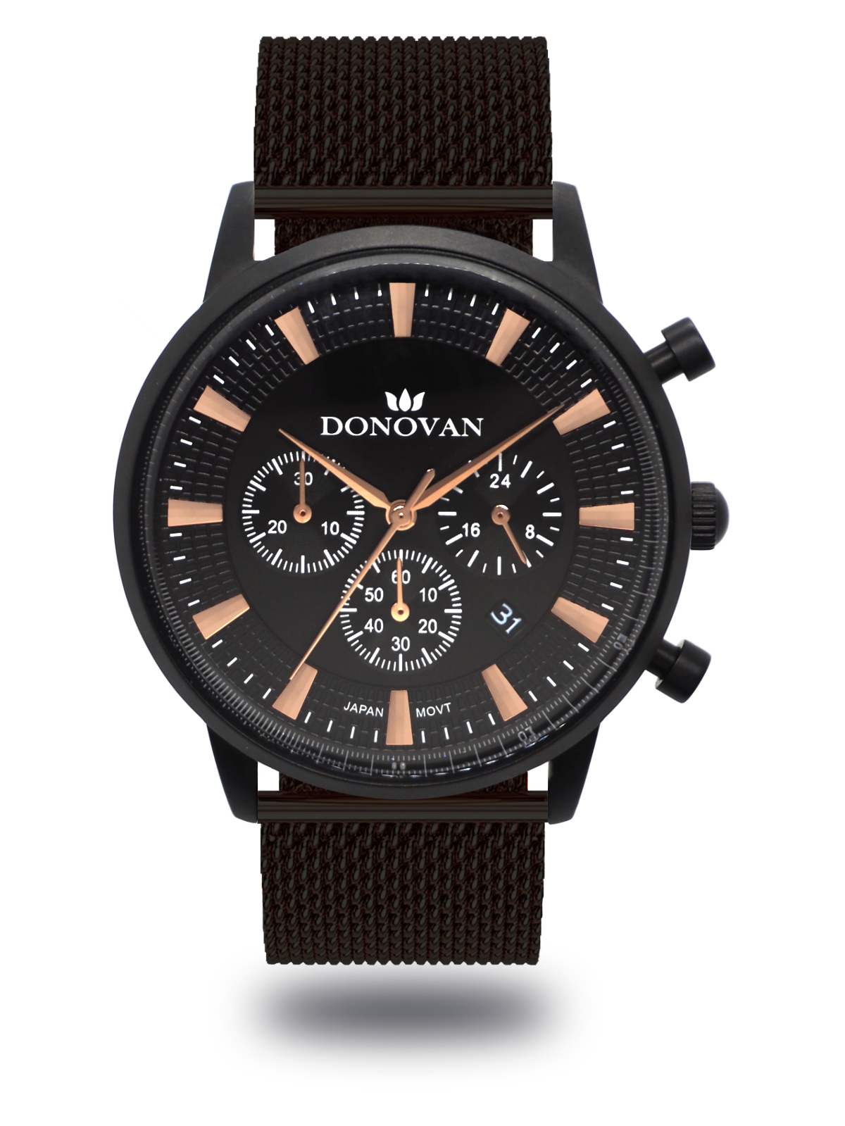 The Chrono X - Black/Rose Gold/Steel