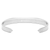 Mens Stainless Steel Cuff Bracelet - Brushed Silver