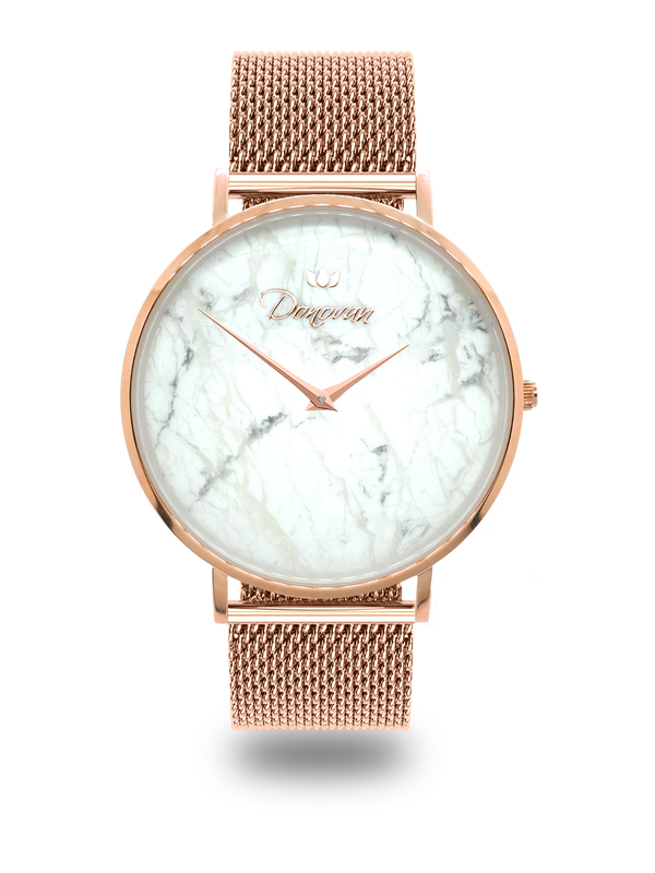 The Marble Rose Rose Gold Steel Donovan Watches