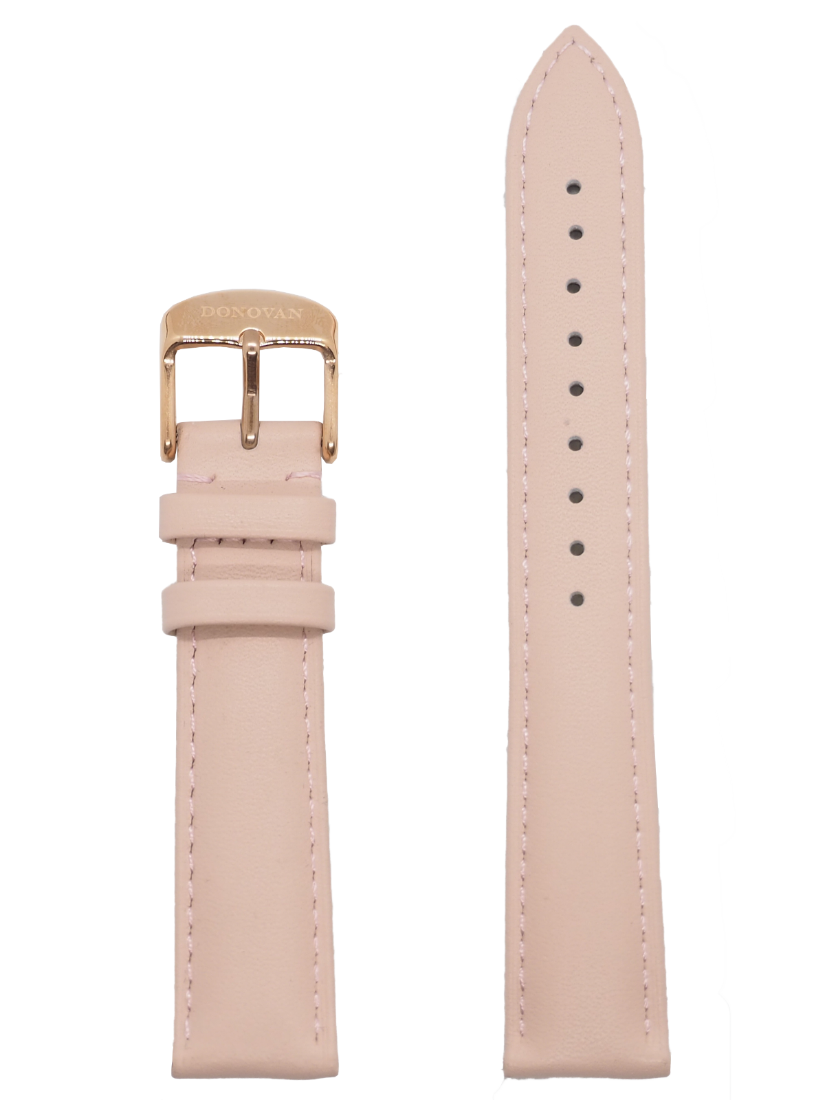 Pink Leather 18 mm Rose Gold Clasp - Main Image