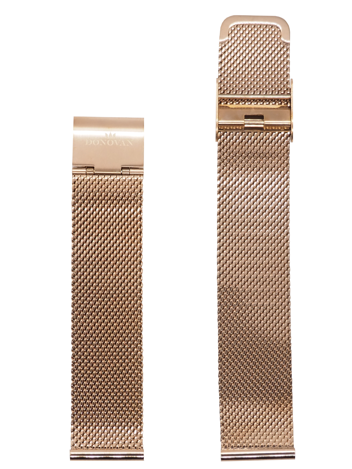 Rose Gold Stainless Steel Mesh 18 mm - Rose Gold Clasp - Donovan